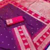 Wine Banarasi Silk Zari Lace Work Saree