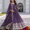 Lavender Fox Georgette With Sequence Work Gown