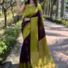 Purple Lichi Silk Jacquard Saree