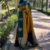 Mustered Lichi Silk Jacquard Saree