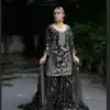 Black Fox Georgette Embroidery Work Salwar Suit