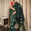 Green Lichi Silk Jacquard Work Saree