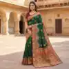 Green Paithani Silk Woven Border Work Saree