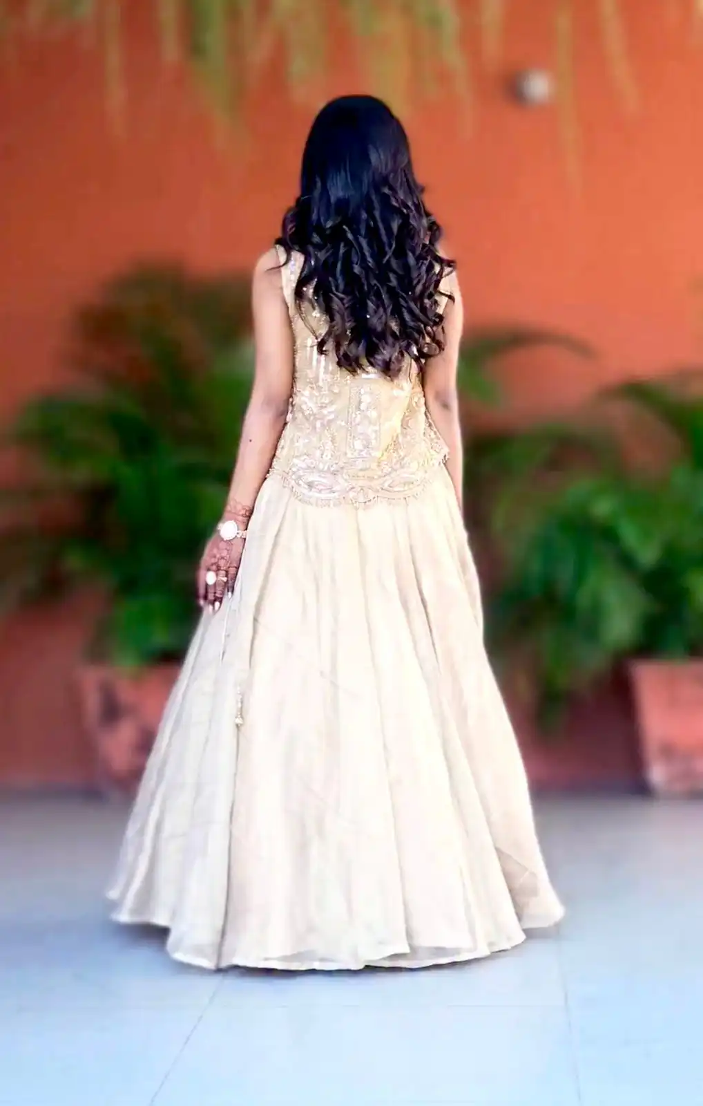 Off White Vichitra Silk Embroidery Work Lehenga Choli - Image 2