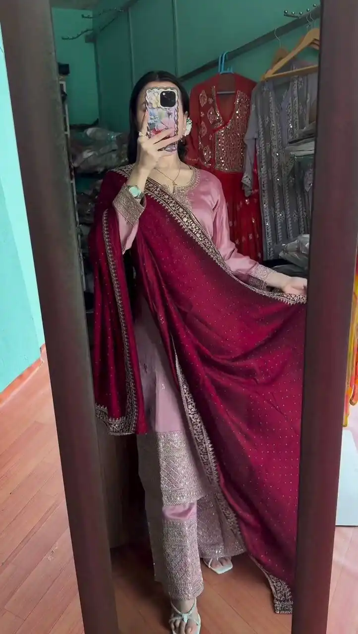 DC G76 Baby Pink Color Chinon Salwar Suit with Lace Work & Embroidery Work. Get it for ₹1949. Delivery 4-6 Working Days. Shop now. | Jump Suits, Straight Suits, Tops & Bottoms, Track Suits, Trendy Wear, Salwar suit, Designer Suits, Casual Suits, Creative suits, Palazzo Suits, Party Wear Suits, Patiala Suits