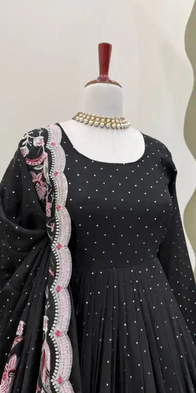 RTC 5873 Black Color Chinon Silk Salwar Suit with Designer Work. Exclusive Offer ₹2449. Delivery 4-6 Working Days. Shop now. | Jump Suits, Salwar suit, Designer Suits, Casual Suits, Creative suits, Palazzo Suits, Party Wear Suits, Patiala Suits, Straight Suits