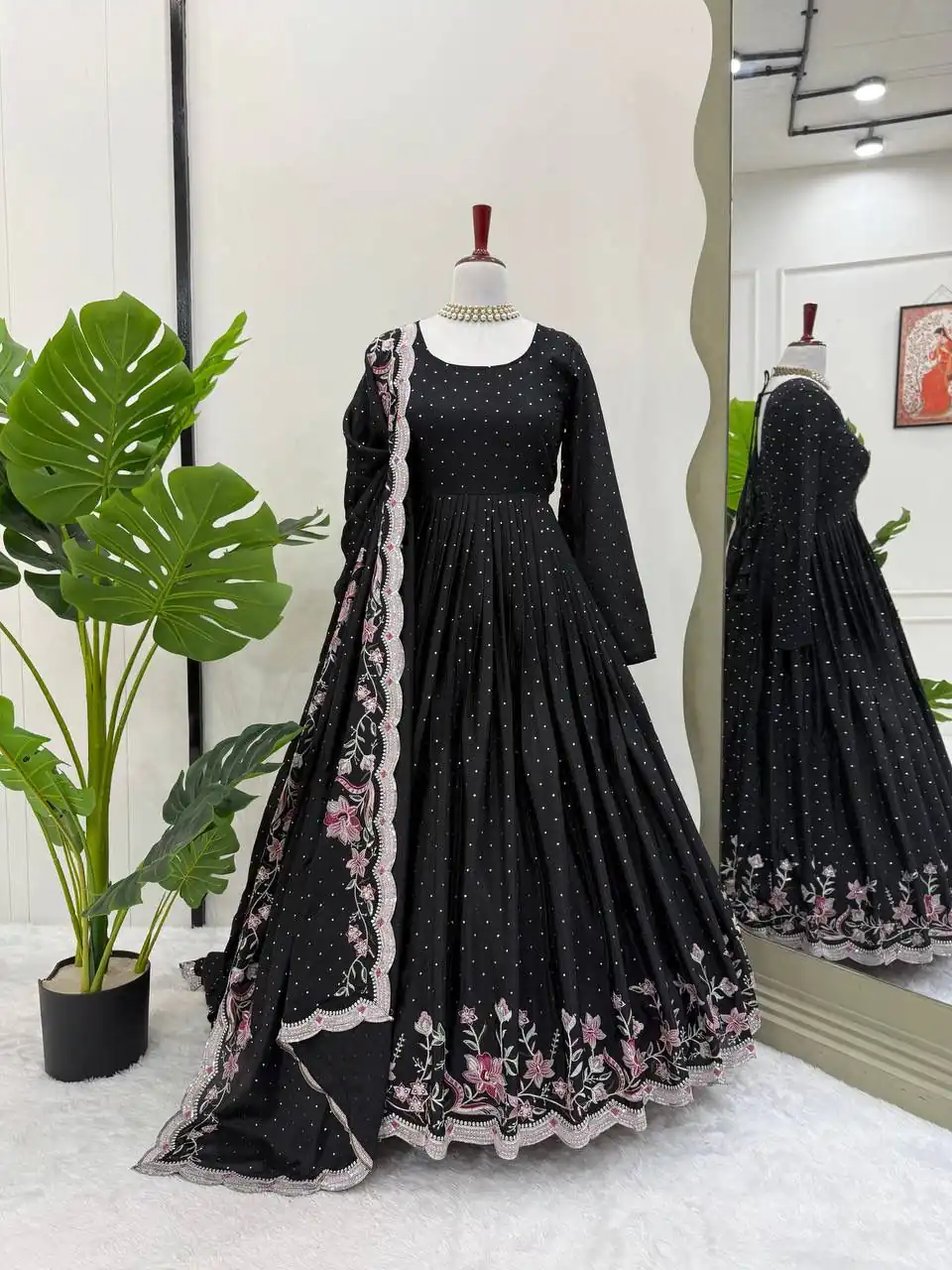 RTC 5873 Black Color Chinon Silk Salwar Suit with Designer Work. Exclusive Offer ₹2449. Delivery 4-6 Working Days. Shop now. | Jump Suits, Salwar suit, Designer Suits, Casual Suits, Creative suits, Palazzo Suits, Party Wear Suits, Patiala Suits, Straight Suits