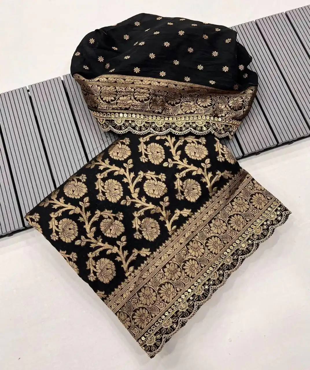MS 451 Black Litchi Silk Saree with Embroidery Work & Lace Work. Available at ₹1399 only. Delivery 4-6 Working Days. Shop now. | Sarees, Bollywood Sarees, Creative Sarees, Designer Sarees, Embroidered Sarees, Ethnic Saree, Modern Digital sarees, Party Wear Sarees