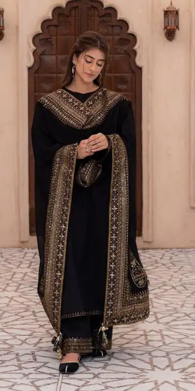 VLM 319 Black Natural Crep Silk Salwar Suit Perfect for Wedding, Party, Holi, Ganesh Chaturthi, Reception – . Special Price ₹2099. Delivery 4-6 Workin | Jump Suits, Salwar suit, Designer Suits, Casual Suits, Creative suits, Palazzo Suits, Party Wear Suits, Patiala Suits, Straight Suits