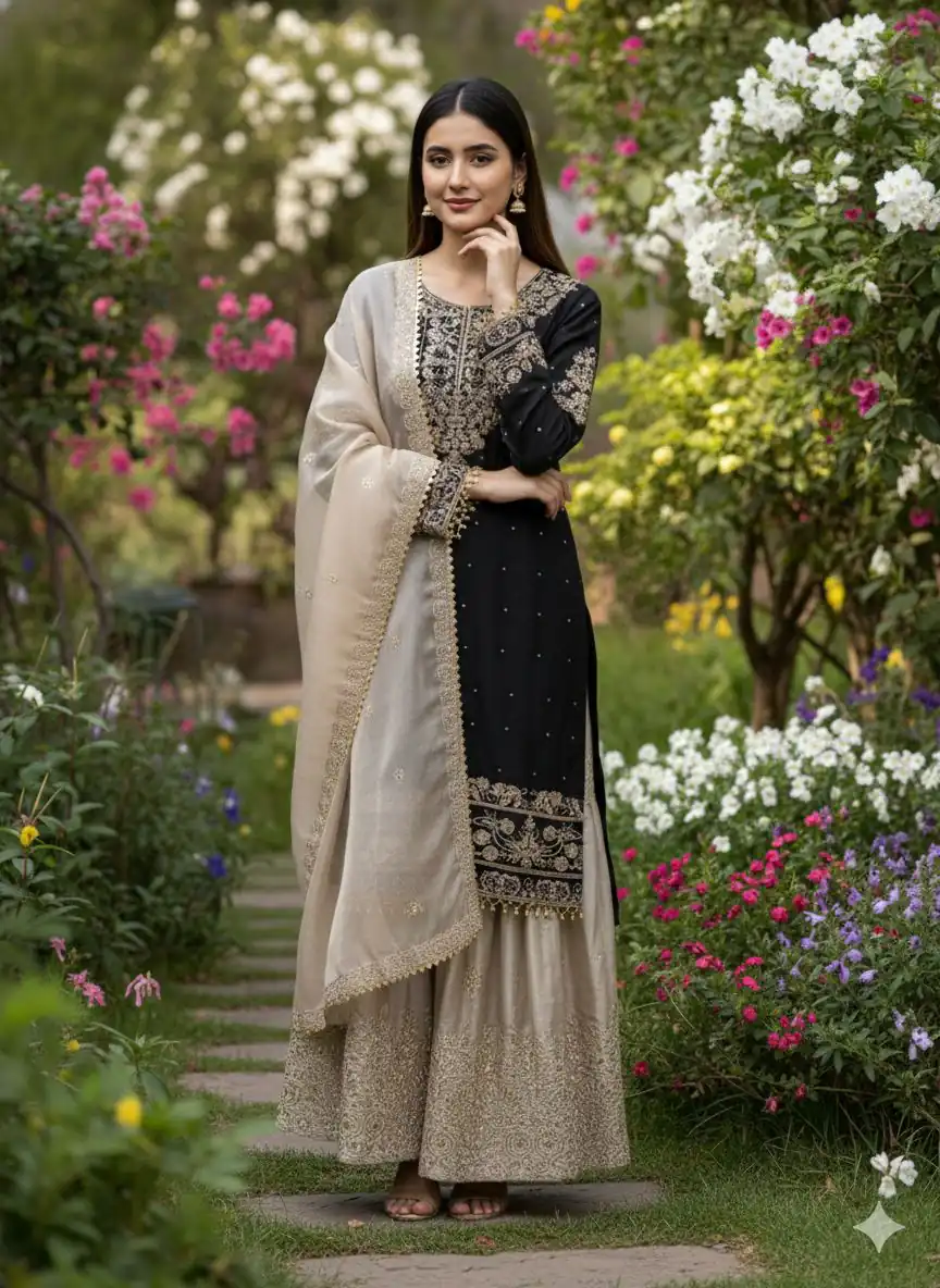SR 1694 Black Organza Silk Salwar Suit with Embroidery Work & Lace Work. Exclusive Offer ₹1999. Delivery 4-6 Working Days. Shop now. | Jump Suits, Salwar suit, Designer Suits, Casual Suits, Creative suits, Palazzo Suits, Party Wear Suits, Patiala Suits, Straight Suits
