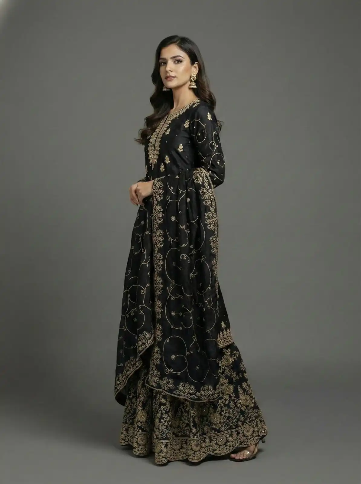 SRK 5319 Black in Organza Silk Embroidery Work & Lace Work Salwar Suit . Now at just ₹2549. Delivery 4-6 Working Days. Shop now. | Jump Suits, Salwar suit, Designer Suits, Casual Suits, Creative suits, Palazzo Suits, Party Wear Suits, Patiala Suits, Straight Suits