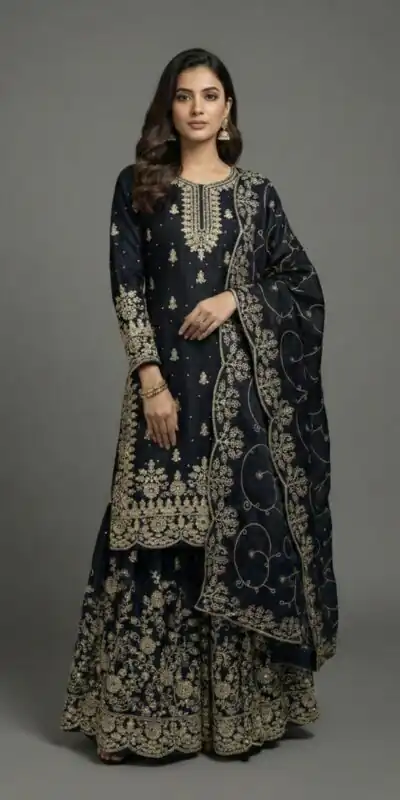 SRK 5319 Black in Organza Silk Embroidery Work & Lace Work Salwar Suit . Now at just ₹2549. Delivery 4-6 Working Days. Shop now. | Jump Suits, Salwar suit, Designer Suits, Casual Suits, Creative suits, Palazzo Suits, Party Wear Suits, Patiala Suits, Straight Suits