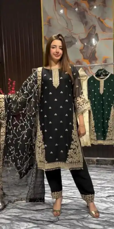 LG 2059 Black Color Zimmy Choo Salwar Suit with Embroidery Work. Wedding, Party, Festive, Events, Grab it for ₹2399. Delivery 4-6 Working Days. Shop now. | Jump Suits, Salwar suit, Designer Suits, Casual Suits, Creative suits, Palazzo Suits, Party Wear Suits, Patiala Suits, Straight Suits