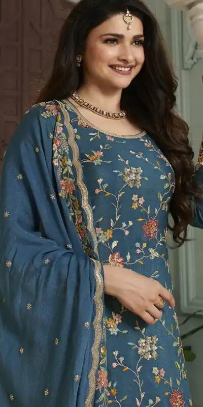 FC AVANTI 66301 Blue Chinon Salwar Suit Perfect for Wedding, Party, Traditional Day, Durga Puja, Makar Sankranti – . Get it for ₹3049. Delivery 4-6 Wor | Jump Suits, Salwar suit, Designer Suits, Casual Suits, Creative suits, Palazzo Suits, Party Wear Suits, Patiala Suits, Straight Suits