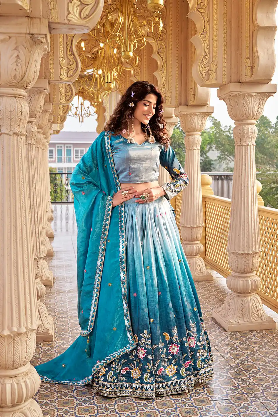 Ram 159 Blue Gold Crush Lehenga Choli Perfect for Wedding, Party, Ethnic Day, Karwa Chauth, Sangeet – . Special Price ₹2649. Delivery 4-6 Working Days. | Lehenga, Bollywood Lehenga, Creative Lehenga, Designer Lehenga, Embroidered Lehenga, Party Wear Lehenga
