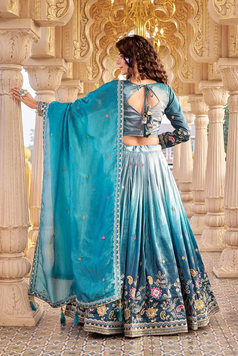 Ram 159 Blue Gold Crush Lehenga Choli Perfect for Wedding, Party, Ethnic Day, Karwa Chauth, Sangeet – . Special Price ₹2649. Delivery 4-6 Working Days. | Lehenga, Bollywood Lehenga, Creative Lehenga, Designer Lehenga, Embroidered Lehenga, Party Wear Lehenga