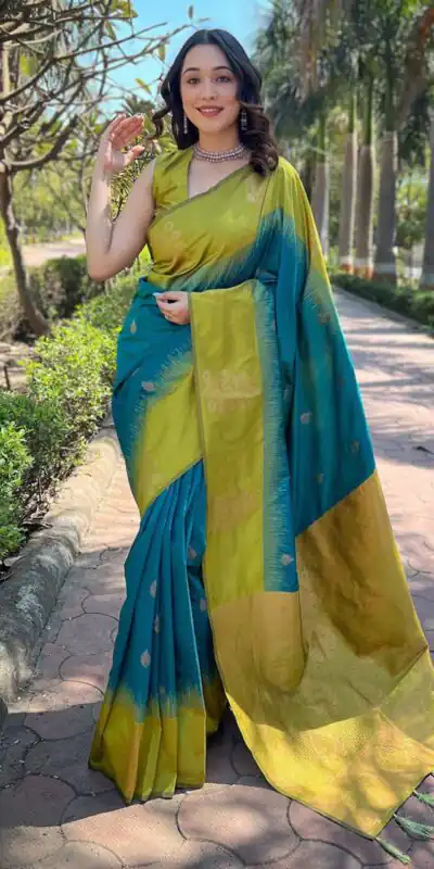 KPR 221 Blue Soft Lichi Silk Saree Perfect for Wedding, Party, Raksha Bandhan, Sangeet, Eid – . Get it for ₹1449. Delivery 4-6 Working Days. | Sarees, Bollywood Sarees, Creative Sarees, Designer Sarees, Embroidered Sarees, Ethnic Saree, Modern Digital sarees, Party Wear Sarees