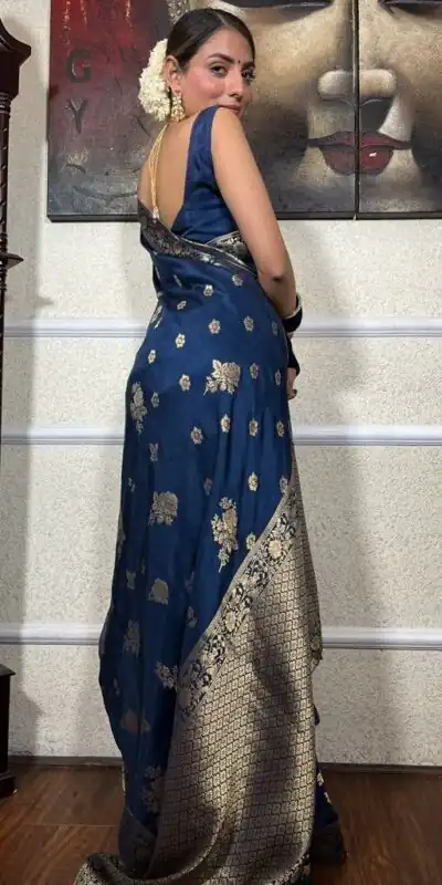 KPR 226 Blue Soft Lichi Silk Saree Perfect for Wedding, Party, Raksha Bandhan, Sangeet, Eid – . Get it for ₹1399. Delivery 4-6 Working Days. | Sarees, Bollywood Sarees, Creative Sarees, Designer Sarees, Embroidered Sarees, Ethnic Saree, Modern Digital sarees, Party Wear Sarees