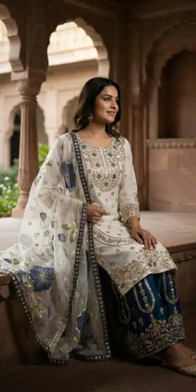 NSR 884 Blue Organza Silk Salwar Suit with Digital Print & Embroidery Work. Introductory Price ₹2149. Delivery 4-6 Working Days. Shop now. | Jump Suits, Salwar suit, Designer Suits, Casual Suits, Creative suits, Palazzo Suits, Party Wear Suits, Patiala Suits, Straight Suits