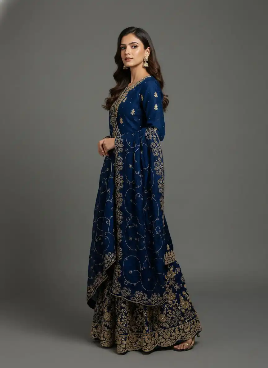 SRK 5319 Blue in Organza Silk Embroidery Work & Lace Work Salwar Suit . Now at just ₹2549. Delivery 4-6 Working Days. Shop now. | Jump Suits, Salwar suit, Designer Suits, Casual Suits, Creative suits, Palazzo Suits, Party Wear Suits, Patiala Suits, Straight Suits