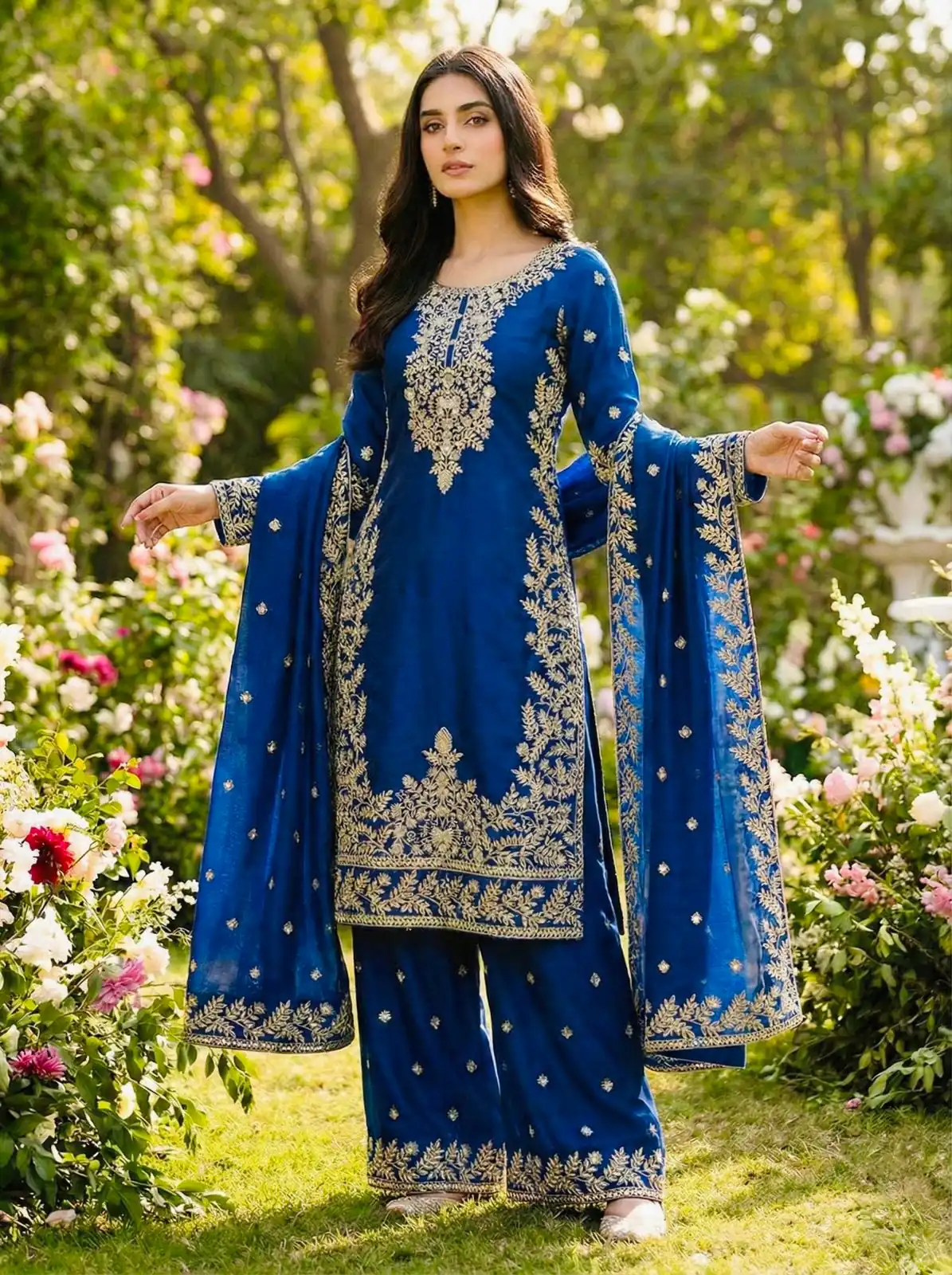 SRK 5316 Blue Organza Silk Salwar Suit Perfect for Wedding, Party, Makar Sankranti, Eid, Durga Puja – . Affordable Price ₹2149. Delivery 4-6 Workin | Jump Suits, Tops & Bottoms, Track Suits, Trendy Wear, Salwar suit, Designer Suits, Casual Suits, Creative suits, Palazzo Suits, Party Wear Suits, Patiala Suits, Straight Suits