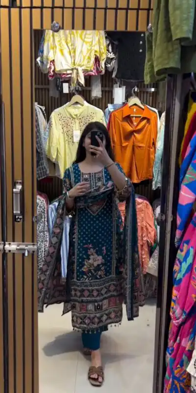 BE 439 Blue Printed Chinon Salwar Suit with Lace Work & Mirror Work. Affordable Price ₹1799. Delivery 4-6 Working Days. Shop now. | Jump Suits, Salwar suit, Designer Suits, Casual Suits, Creative suits, Palazzo Suits, Party Wear Suits, Patiala Suits, Straight Suits