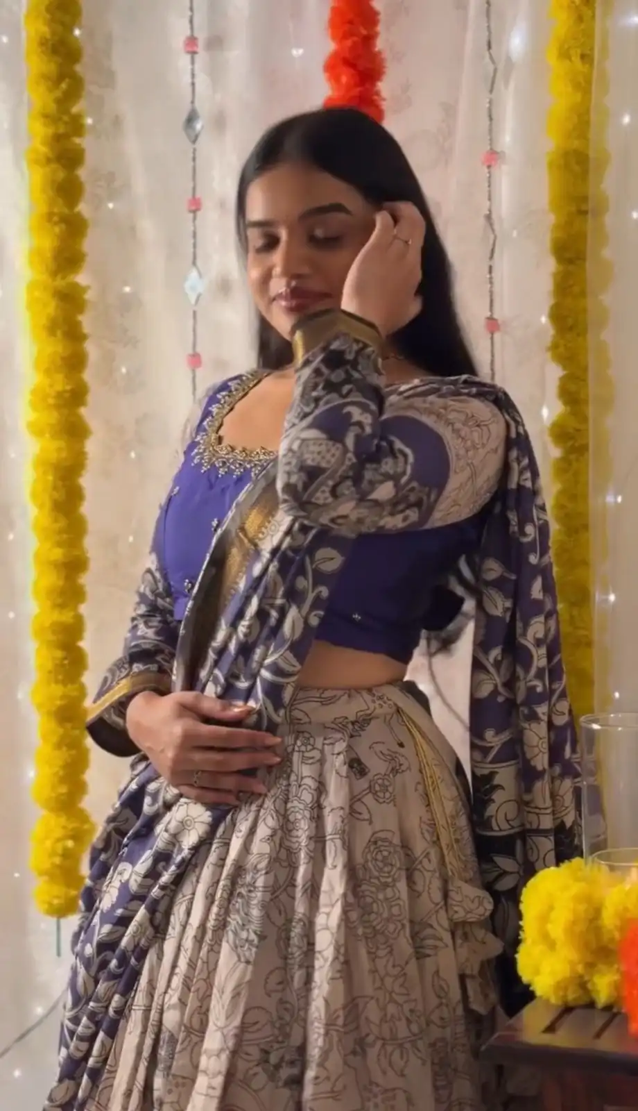 PC 562 Blue in Rion Cotton Kalamkari Print Lehenga Choli . Wedding, Party, Festive, Events, Now at just ₹2149. Delivery 4-6 Working Days. Shop now. | Lehenga, Bollywood Lehenga, Creative Lehenga, Designer Lehenga, Embroidered Lehenga, Party Wear Lehenga