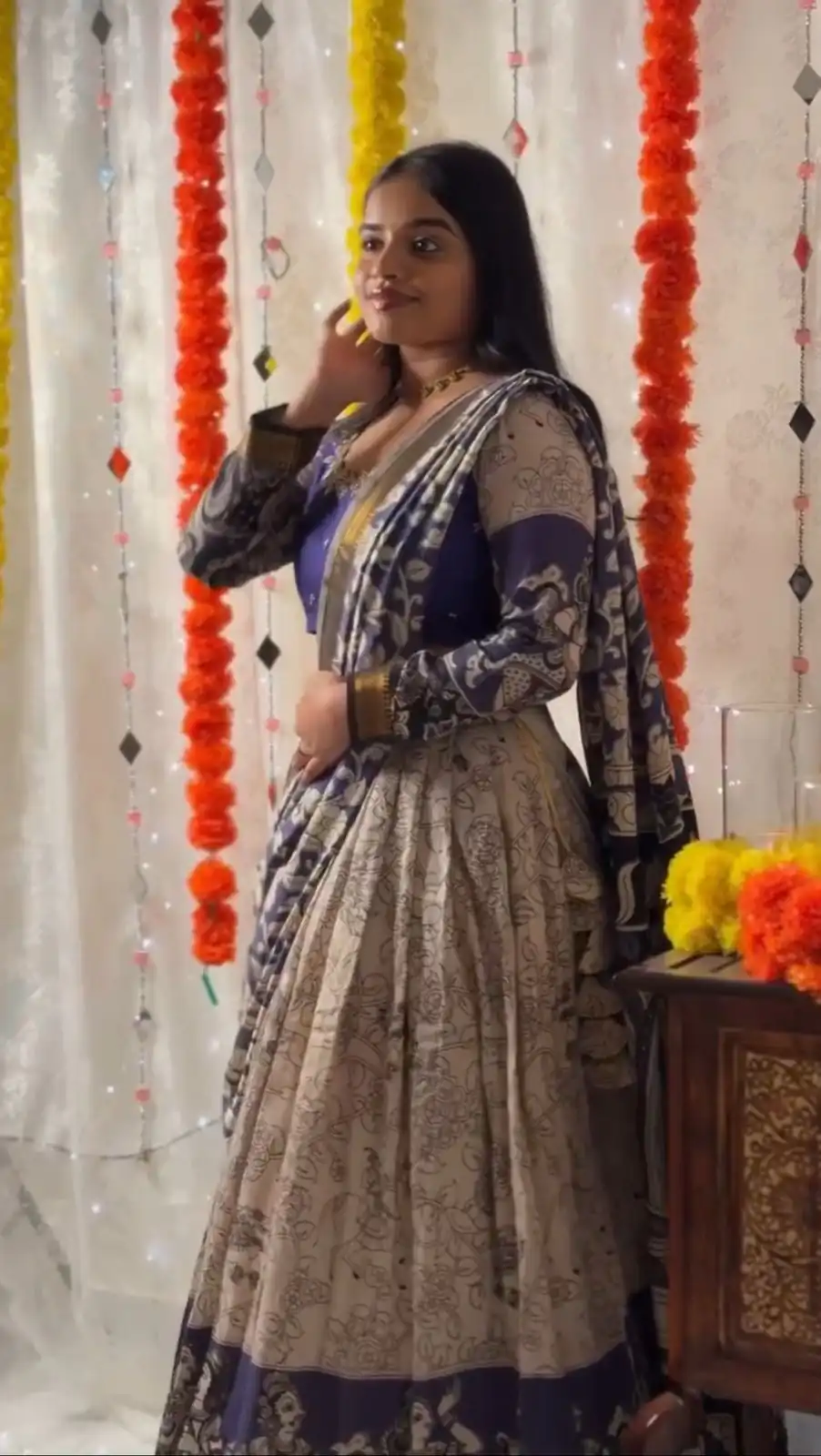 PC 562 Blue in Rion Cotton Kalamkari Print Lehenga Choli . Wedding, Party, Festive, Events, Now at just ₹2149. Delivery 4-6 Working Days. Shop now. | Lehenga, Bollywood Lehenga, Creative Lehenga, Designer Lehenga, Embroidered Lehenga, Party Wear Lehenga