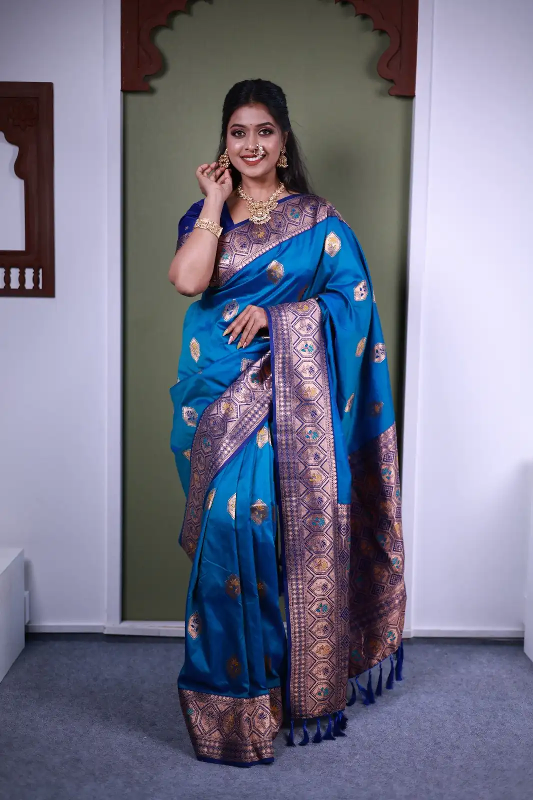 MB 22 Blue Soft Paithani Silk Saree with Zari Work & Lace Work. Affordable Price ₹2399. Delivery 4-6 Working Days. Shop now. | Sarees, Bollywood Sarees, Creative Sarees, Designer Sarees, Embroidered Sarees, Ethnic Saree, Modern Digital sarees, Party Wear Sarees