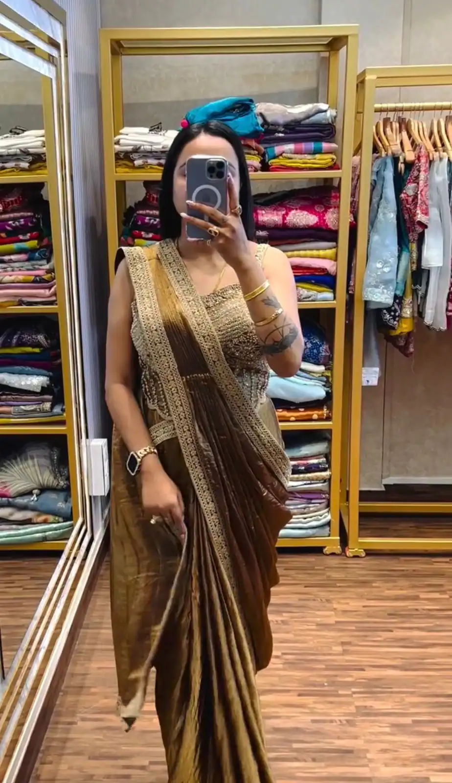 ST 1155 Brown in Fandy Satin Lace Work & Embroidery Work Saree . Special Price ₹2149. Delivery 4-6 Working Days. Shop now. | Sarees, Bollywood Sarees, Creative Sarees, Designer Sarees, Embroidered Sarees, Ethnic Saree, Modern Digital sarees, Party Wear Sarees