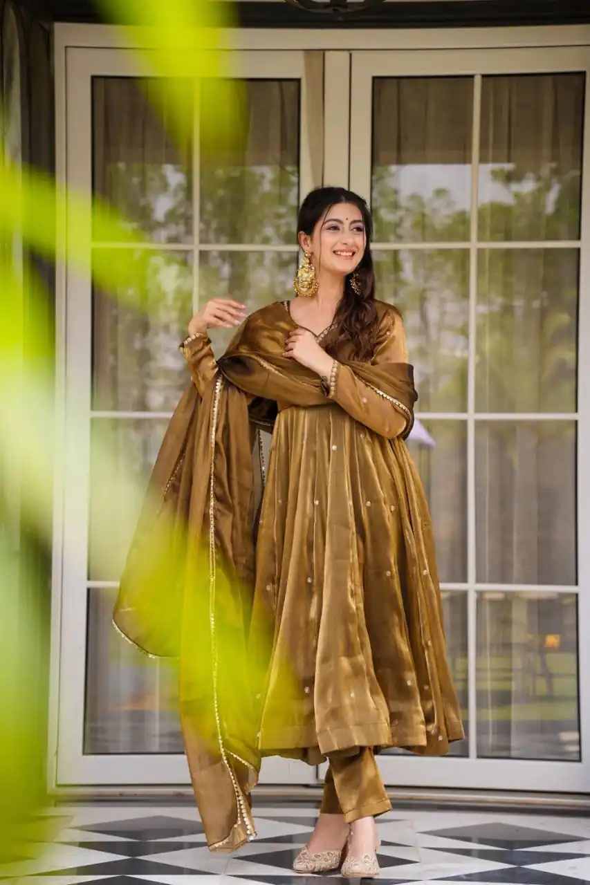 RTC 5897 Brown in Organza Silk Lace Border & Lace Work Salwar Suit . Grab it for ₹2099. Delivery 4-6 Working Days. Shop now. | Jump Suits, Tops & Bottoms, Track Suits, Trendy Wear, Salwar suit, Designer Suits, Casual Suits, Creative suits, Palazzo Suits, Party Wear Suits, Patiala Suits, Straight Suits