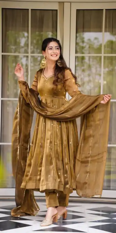 RTC 5897 Brown in Organza Silk Lace Border & Lace Work Salwar Suit . Grab it for ₹2099. Delivery 4-6 Working Days. Shop now. | Jump Suits, Tops & Bottoms, Track Suits, Trendy Wear, Salwar suit, Designer Suits, Casual Suits, Creative suits, Palazzo Suits, Party Wear Suits, Patiala Suits, Straight Suits