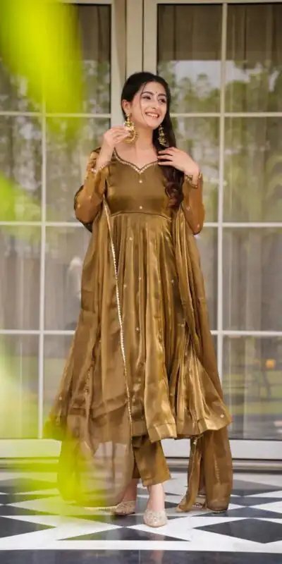 RTC 5897 Brown in Organza Silk Lace Border & Lace Work Salwar Suit . Grab it for ₹2099. Delivery 4-6 Working Days. Shop now. | Jump Suits, Tops & Bottoms, Track Suits, Trendy Wear, Salwar suit, Designer Suits, Casual Suits, Creative suits, Palazzo Suits, Party Wear Suits, Patiala Suits, Straight Suits