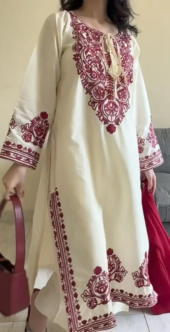 DC 108 Cream Color Natural Crep Salwar Suit with Embroidery Work. Wedding, Party, Festive, Best Price ₹1849. Delivery 4-6 Working Days. Shop now. | Jump Suits, Salwar suit, Designer Suits, Casual Suits, Creative suits, Palazzo Suits, Party Wear Suits, Patiala Suits, Straight Suits