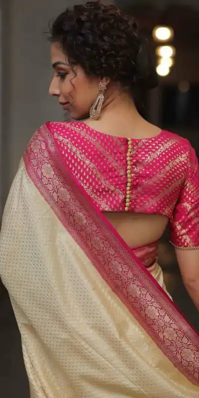 KPR 279 Cream Soft Lichi Silk Saree Perfect for Wedding, Party, Raksha Bandhan, Sangeet, Eid – . Get it for ₹1449. Delivery 4-6 Working Days. | Sarees, Bollywood Sarees, Creative Sarees, Designer Sarees, Embroidered Sarees, Ethnic Saree, Modern Digital sarees, Party Wear Sarees