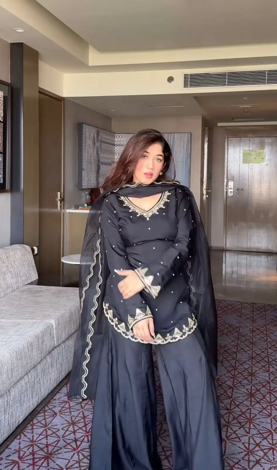 MF 499 Dark Grey Natural Crep Silk Salwar Suit with Embroidery Work & Lace Work. Introductory Price ₹1899. Delivery 4-6 Working Days. Shop now. | Jump Suits, Tops & Bottoms, Track Suits, Trendy Wear, Salwar suit, Designer Suits, Casual Suits, Creative suits, Palazzo Suits, Party Wear Suits, Patiala Suits, Straight Suits