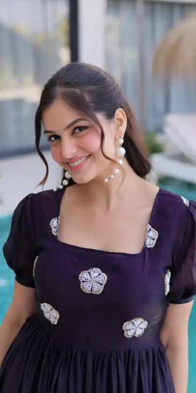 KA 1224 Dark Purple Color Fendi Silk Gown with Embroidery Work & Bead Work. Get it for ₹1769. Delivery 4-6 Working Days. Shop now. | Gowns, Bollywood Gowns, Creative Gowns, Designer Gowns, Embroidered Gowns, Party Wear Gowns