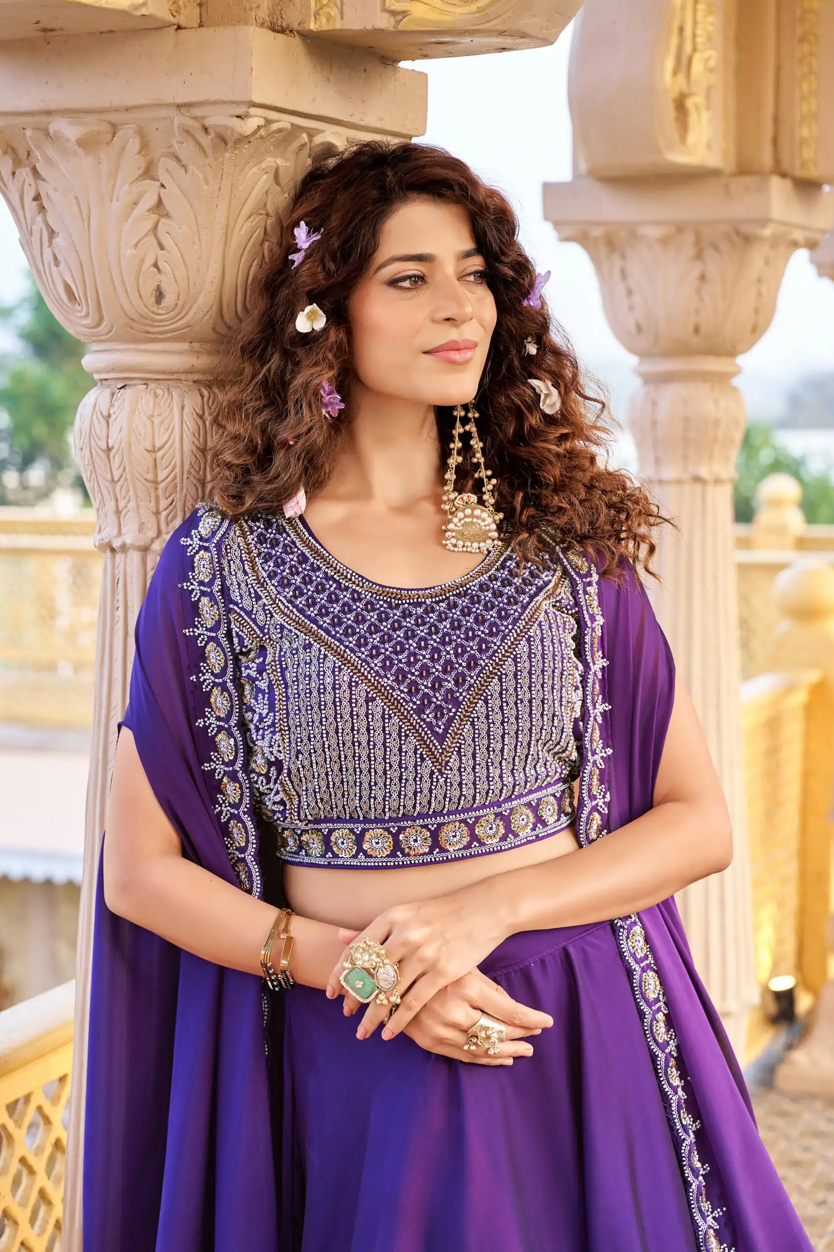 Ram 155 Dark Purple in Color Rangoli Silk Embroidery Work Lehenga Choli . Exclusive Offer ₹3249. Delivery 4-6 Working Days. Shop now. | Lehenga, Bollywood Lehenga, Creative Lehenga, Designer Lehenga, Embroidered Lehenga, Party Wear Lehenga