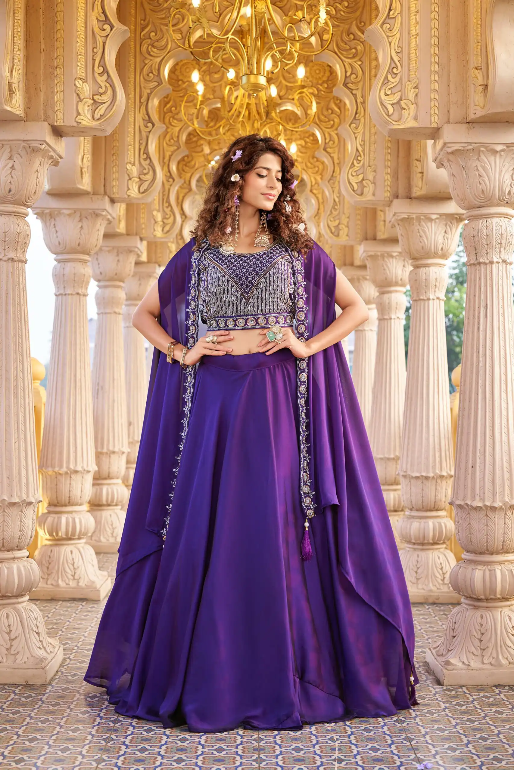 Ram 155 Dark Purple in Color Rangoli Silk Embroidery Work Lehenga Choli . Exclusive Offer ₹3249. Delivery 4-6 Working Days. Shop now. | Lehenga, Bollywood Lehenga, Creative Lehenga, Designer Lehenga, Embroidered Lehenga, Party Wear Lehenga