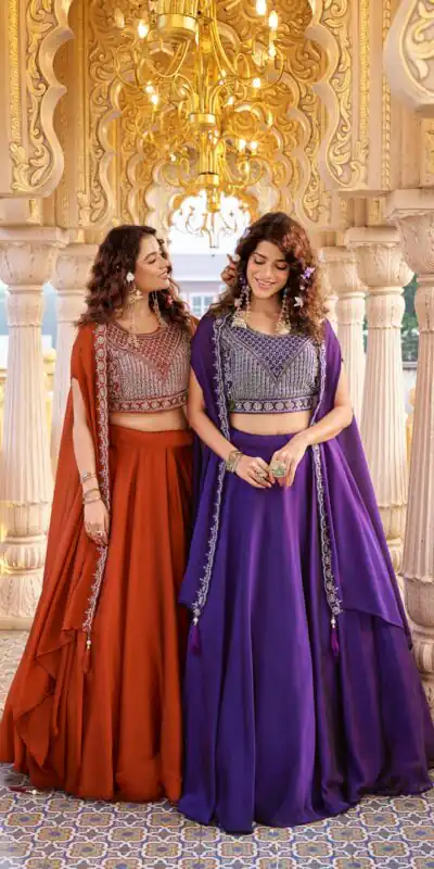 Ram 155 Dark Purple in Color Rangoli Silk Embroidery Work Lehenga Choli . Exclusive Offer ₹3249. Delivery 4-6 Working Days. Shop now. | Lehenga, Bollywood Lehenga, Creative Lehenga, Designer Lehenga, Embroidered Lehenga, Party Wear Lehenga