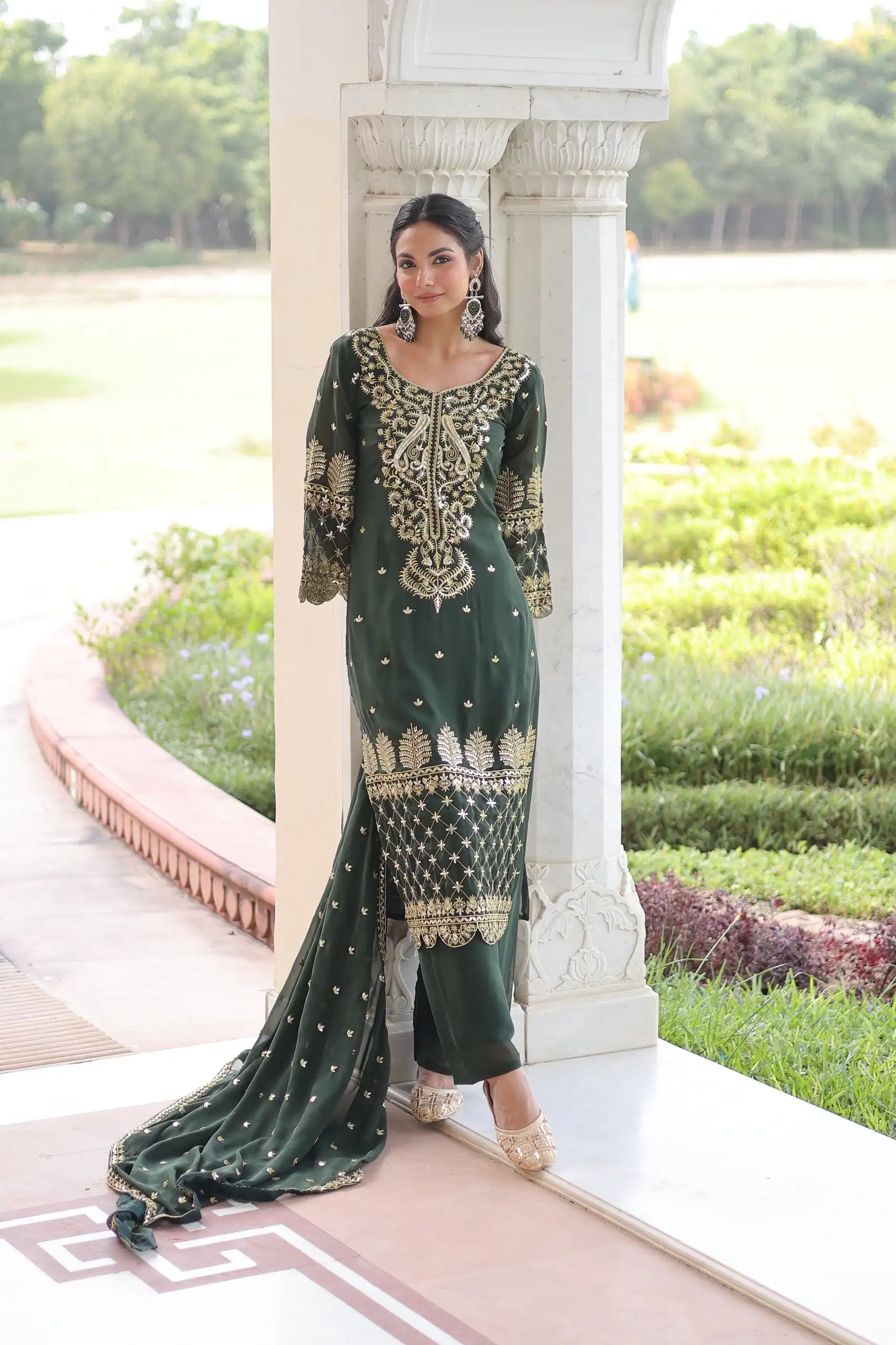 KA 1219 Green Faux Blooming Salwar SuitPerfect for Wedding, Party, Pongal, Baisakhi, Housewarming – . Now at just ₹2149. Delivery 4-6 Working Days. | Jump Suits, Salwar suit, Designer Suits, Casual Suits, Creative suits, Palazzo Suits, Party Wear Suits, Patiala Suits, Straight Suits