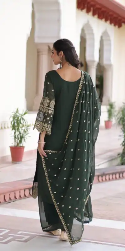 KA 1219 Green Faux Blooming Salwar SuitPerfect for Wedding, Party, Pongal, Baisakhi, Housewarming – . Now at just ₹2149. Delivery 4-6 Working Days. | Jump Suits, Salwar suit, Designer Suits, Casual Suits, Creative suits, Palazzo Suits, Party Wear Suits, Patiala Suits, Straight Suits