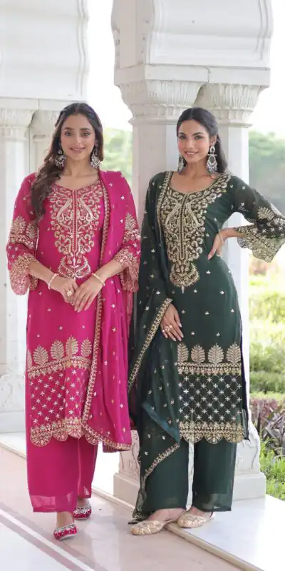 KA 1219 Green Faux Blooming Salwar SuitPerfect for Wedding, Party, Pongal, Baisakhi, Housewarming – . Now at just ₹2149. Delivery 4-6 Working Days. | Jump Suits, Salwar suit, Designer Suits, Casual Suits, Creative suits, Palazzo Suits, Party Wear Suits, Patiala Suits, Straight Suits