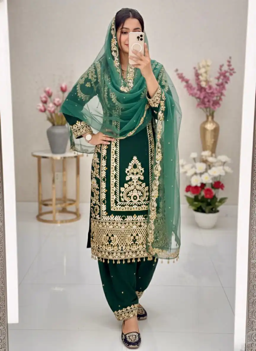 KF 1716 Green in Color Faux Georgette Embroidery Work Salwar Suit . Exclusive Offer ₹2099. Delivery 4-6 Working Days. Shop now. | Jump Suits, Tops & Bottoms, Track Suits, Trendy Wear, Salwar suit, Designer Suits, Casual Suits, Creative suits, Palazzo Suits, Party Wear Suits, Patiala Suits, Straight Suits