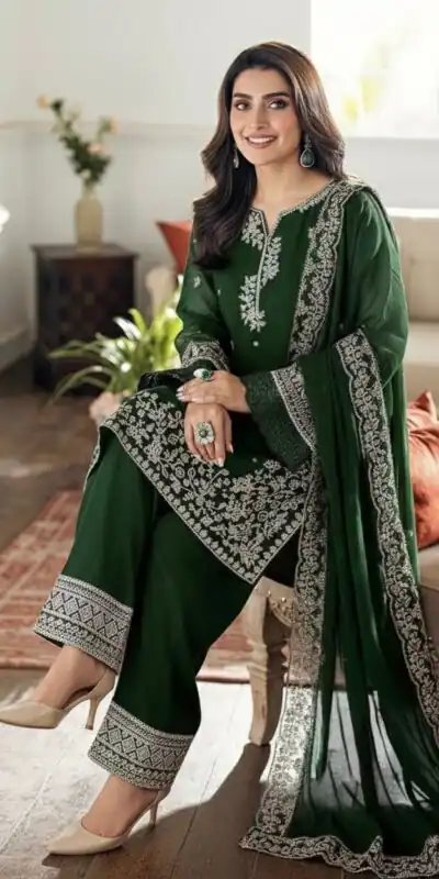 KF 1698 Green in French Crap Embroidery Work & Cut Work Salwar Suit . Introductory Price ₹2049. Delivery 4-6 Working Days. Shop now. | Jump Suits, Salwar suit, Designer Suits, Casual Suits, Creative suits, Palazzo Suits, Party Wear Suits, Patiala Suits, Straight Suits