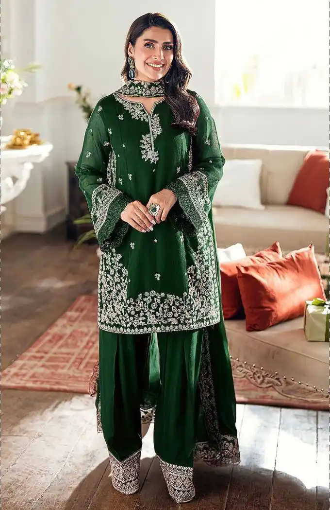 KF 1698 Green in French Crap Embroidery Work & Cut Work Salwar Suit . Introductory Price ₹2049. Delivery 4-6 Working Days. Shop now. | Jump Suits, Salwar suit, Designer Suits, Casual Suits, Creative suits, Palazzo Suits, Party Wear Suits, Patiala Suits, Straight Suits