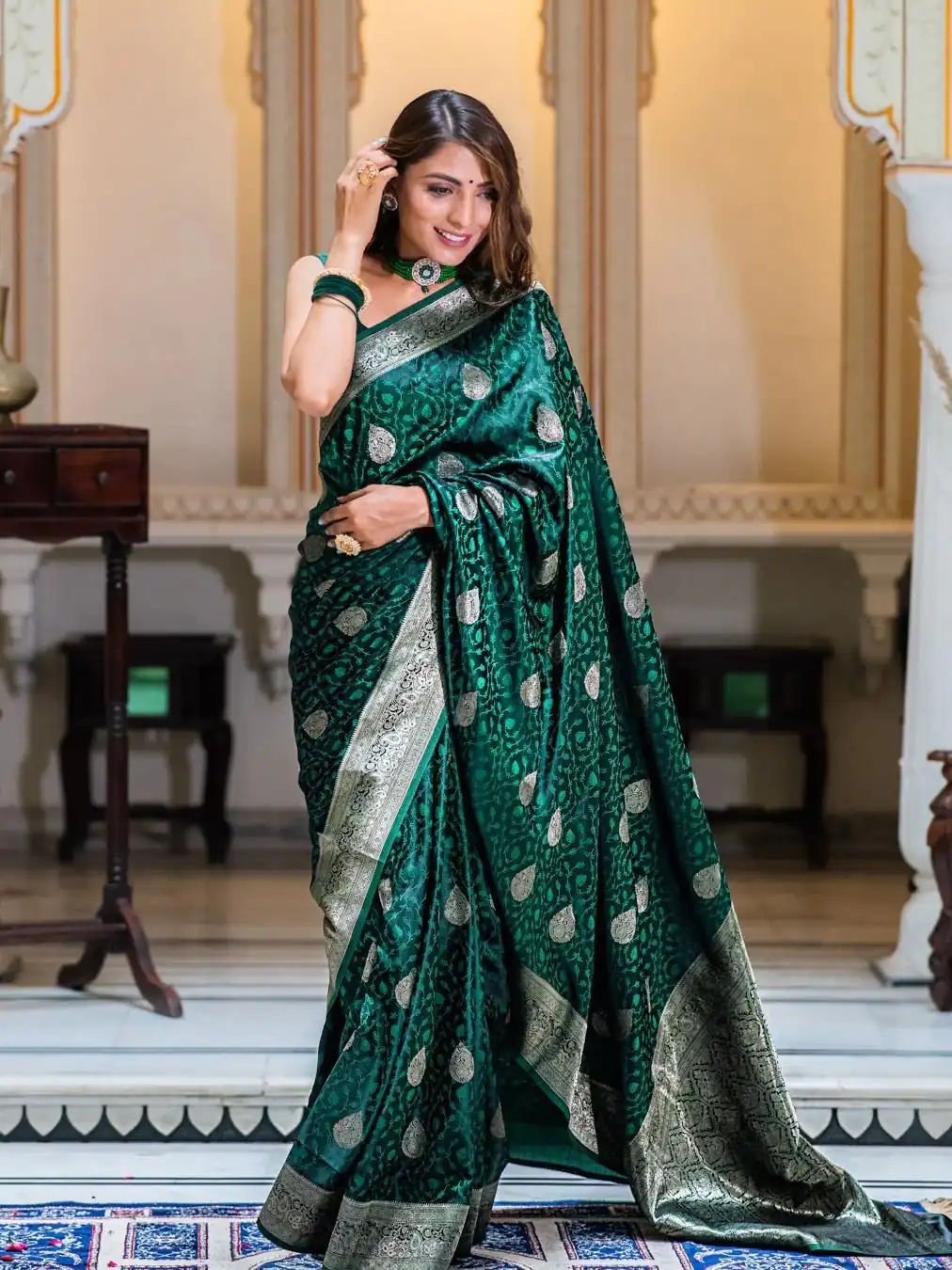 KPR 252 Green in Soft Lichi Silk Lace Work & Lace Border Saree. Affordable Price ₹1449. Delivery 4-6 Working Days. Shop now. | Sarees, Bollywood Sarees, Creative Sarees, Designer Sarees, Embroidered Sarees, Ethnic Saree, Modern Digital sarees, Party Wear Sarees