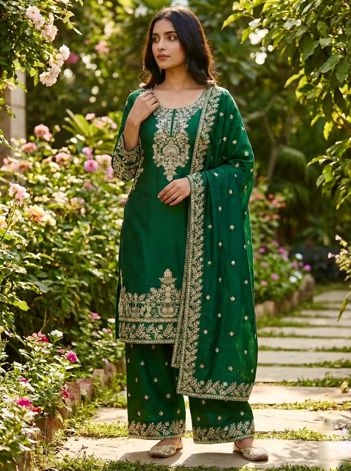 SRK 5316 Green Organza Silk Salwar Suit Perfect for Wedding, Party, Makar Sankranti, Eid, Durga Puja – . Affordable Price ₹2149. Delivery 4-6 Workin | Jump Suits, Salwar suit, Designer Suits, Casual Suits, Creative suits, Palazzo Suits, Party Wear Suits, Patiala Suits, Straight Suits