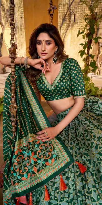 LNB 1201 Green Tasar Silk Lehenga Choli Perfect for Wedding, Party, Traditional Day, Sangeet, Housewarming – . Introductory Price ₹2499. Delivery 4- | Lehenga, Bollywood Lehenga, Creative Lehenga, Designer Lehenga, Embroidered Lehenga, Party Wear Lehenga