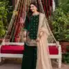 KF 1707 Green with Embroidery Work & Lace Work Viscose Velvet Salwar Suit . Introductory Price ₹2399. Delivery 4-6 Working Days. Shop now. | Designer Suits, Jump Suits, Salwar suit, Casual Suits, Creative suits, Palazzo Suits, Party Wear Suits, Patiala Suits, Straight Suits